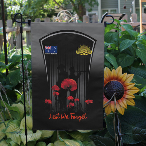 Australia Anzac Garden Flag Remembrance Day Lest We Forget Special Black3