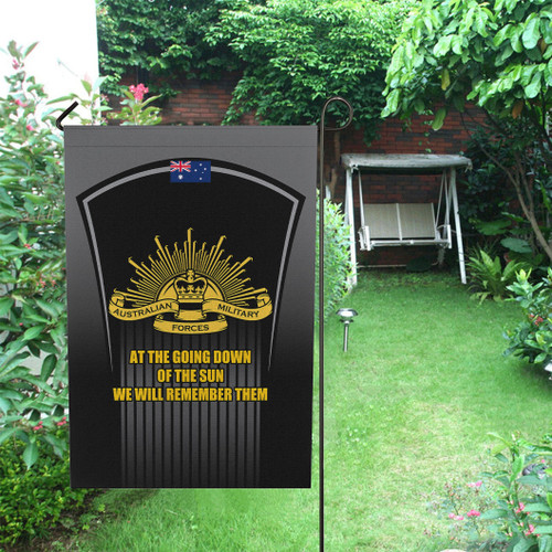 Australia Anzac Garden Flag Remembrance Day Lest We Forget Special Black2