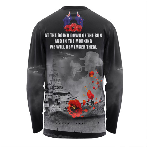 Australia Long Sleeve T-shirt Anzac Day Guardian Of The Seas Lest We Forget Australia Long Sleeve T-shirt Anzac Day Guardian Of The Seas Lest We Forget