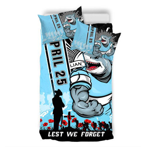 Cronulla-Sutherland Sharks Bedding Set Anzac Day Lest We Forget Strong Fighting Spirit Cronulla-Sutherland Sharks Bedding Set Anzac Day Lest We Forget Strong Fighting Spirit