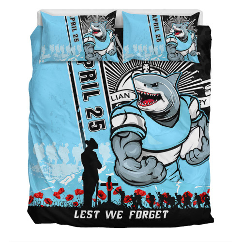 Cronulla-Sutherland Sharks Bedding Set Anzac Day Lest We Forget Strong Fighting Spirit Cronulla-Sutherland Sharks Bedding Set Anzac Day Lest We Forget Strong Fighting Spirit