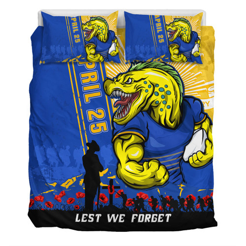 Parramatta Eels Bedding Set Anzac Day Lest We Forget Strong Fighting Spirit