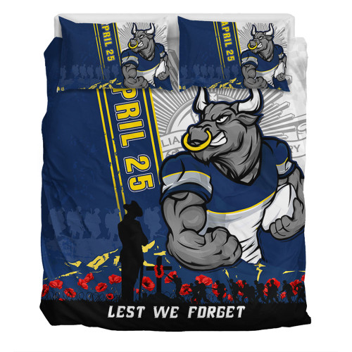 North Queensland Cowboys Bedding Set Anzac Day Lest We Forget Strong Fighting Spirit