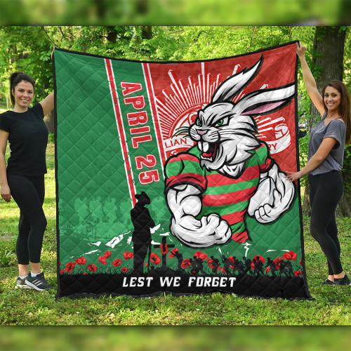 South Sydney Rabbitohs Quilt Anzac Day Lest We Forget Strong Fighting Spirit South Sydney Rabbitohs Quilt Anzac Day Lest We Forget Strong Fighting Spirit