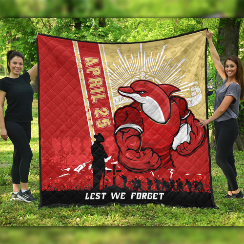 Redcliffe Dolphins Quilt Anzac Day Lest We Forget Strong Fighting Spirit Redcliffe Dolphins Quilt Anzac Day Lest We Forget Strong Fighting Spirit