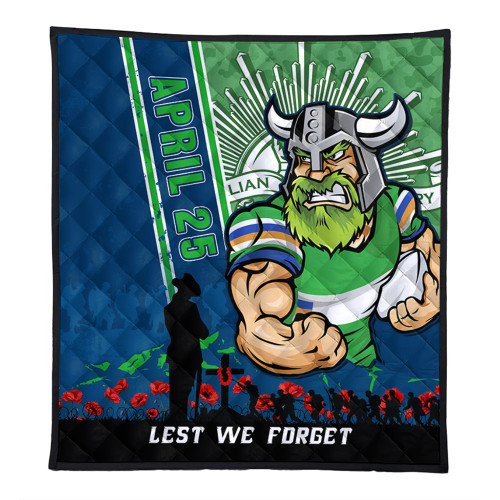 Canberra Raiders Quilt Anzac Day Lest We Forget Strong Fighting Spirit Canberra Raiders Quilt Anzac Day Lest We Forget Strong Fighting Spirit