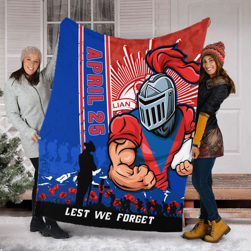 Newcastle Knights Blanket Anzac Day Lest We Forget Strong Fighting Spirit Newcastle Knights Blanket Anzac Day Lest We Forget Strong Fighting Spirit