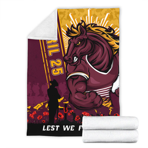 Brisbane Broncos Blanket Anzac Day Lest We Forget Strong Fighting Spirit Brisbane Broncos Blanket Anzac Day Lest We Forget Strong Fighting Spirit