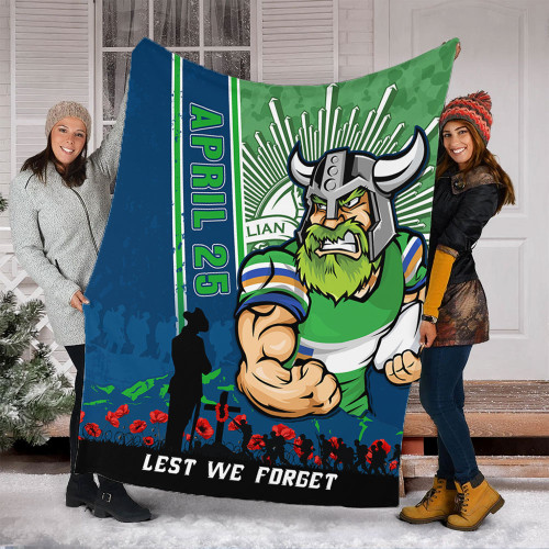 Canberra Raiders Blanket Anzac Day Lest We Forget Strong Fighting Spirit Canberra Raiders Blanket Anzac Day Lest We Forget Strong Fighting Spirit