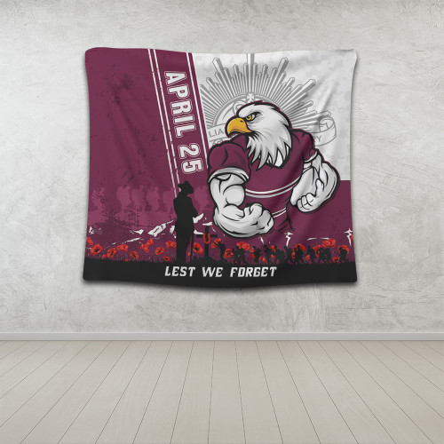 Manly Warringah Sea Eagles Tapestry Anzac Day Lest We Forget Strong Fighting Spirit Manly Warringah Sea Eagles Tapestry Anzac Day Lest We Forget Strong Fighting Spirit