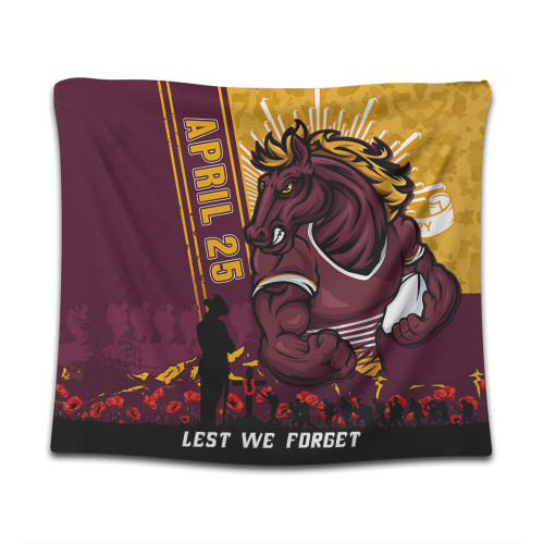 Brisbane Broncos Tapestry Anzac Day Lest We Forget Strong Fighting Spirit Brisbane Broncos Tapestry Anzac Day Lest We Forget Strong Fighting Spirit