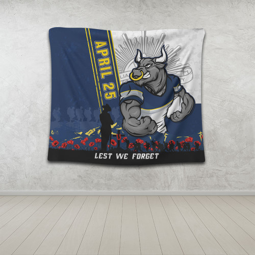 North Queensland Cowboys Tapestry Anzac Day Lest We Forget Strong Fighting Spirit North Queensland Cowboys Tapestry Anzac Day Lest We Forget Strong Fighting Spirit