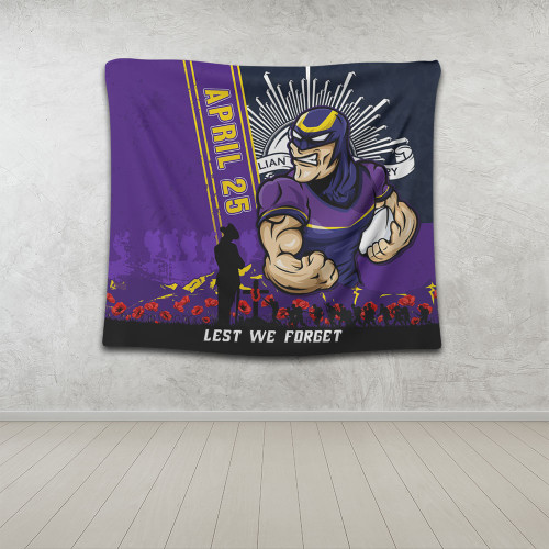 Melbourne Storm Tapestry Anzac Day Lest We Forget Strong Fighting Spirit Melbourne Storm Tapestry Anzac Day Lest We Forget Strong Fighting Spirit