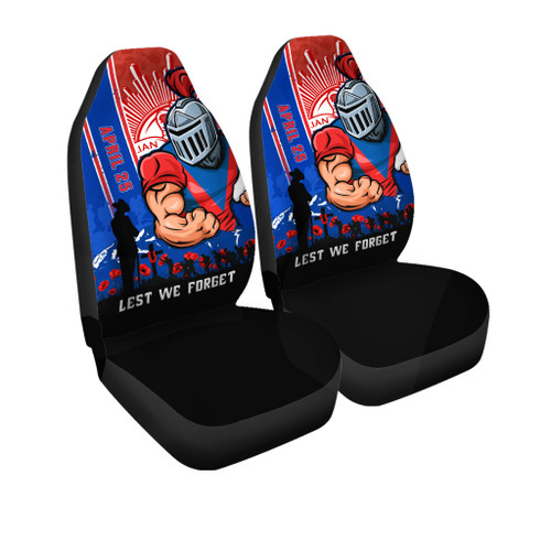 Newcastle Knights Car Seat Cover Anzac Day Lest We Forget Strong Fighting Spirit