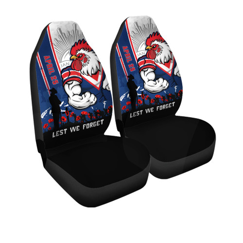 Sydney Roosters Car Seat Cover Anzac Day Lest We Forget Strong Fighting Spirit