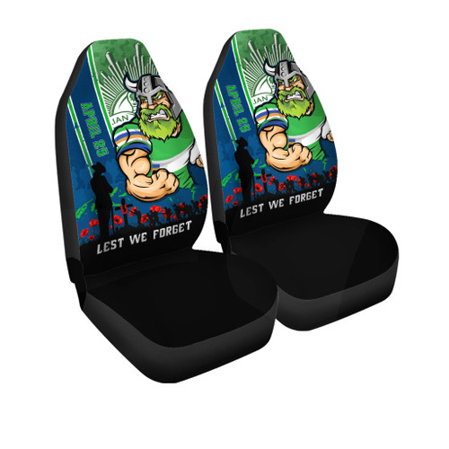 Canberra Raiders Car Seat Cover Anzac Day Lest We Forget Strong Fighting Spirit