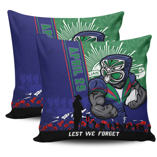 New Zealand Warriors Pillow Cases Anzac Day Lest We Forget Strong Fighting Spirit