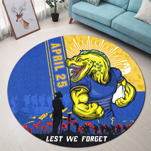 Parramatta Eels Round Rug Anzac Day Lest We Forget Strong Fighting Spirit