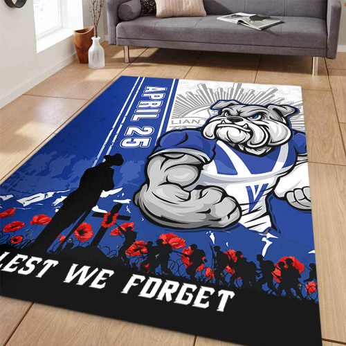 Canterbury-Bankstown Bulldogs Area Rug Anzac Day Lest We Forget Strong Fighting Spirit