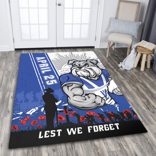 Canterbury-Bankstown Bulldogs Area Rug Anzac Day Lest We Forget Strong Fighting Spirit