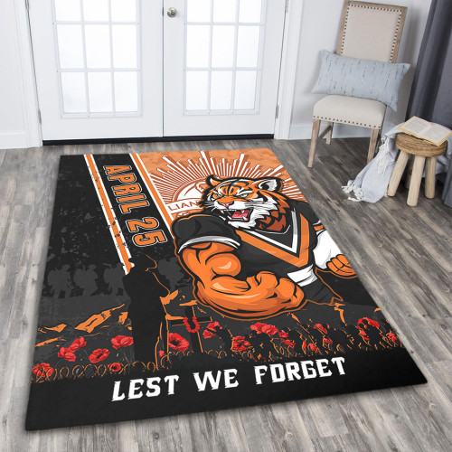 Wests Tigers Area Rug Anzac Day Lest We Forget Strong Fighting Spirit Wests Tigers Area Rug Anzac Day Lest We Forget Strong Fighting Spirit
