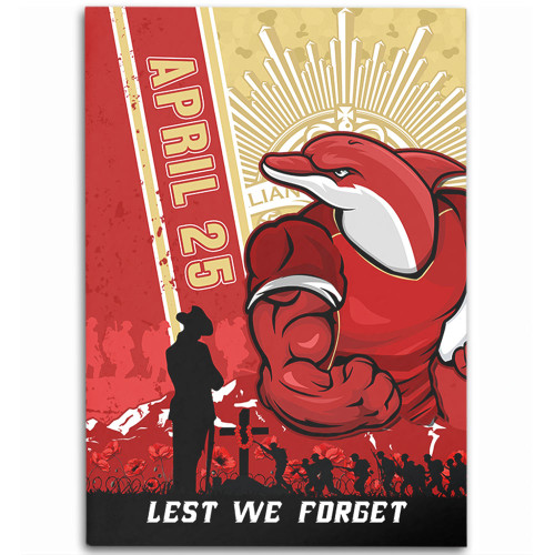 Redcliffe Dolphins Area Rug Anzac Day Lest We Forget Strong Fighting Spirit