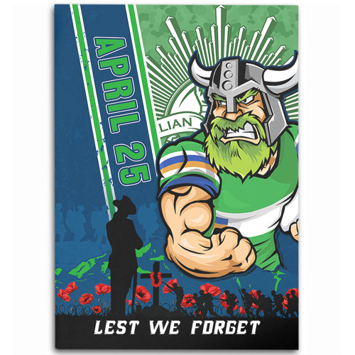 Canberra Raiders Area Rug Anzac Day Lest We Forget Strong Fighting Spirit