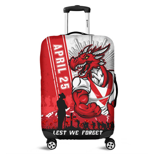 St. George Illawarra Dragons Luggage Cover Anzac Day Lest We Forget Strong Fighting Spirit St. George Illawarra Dragons Luggage Cover Anzac Day Lest We Forget Strong Fighting Spirit