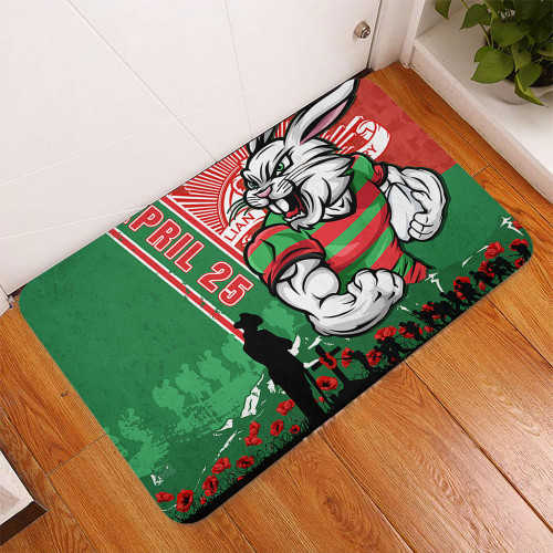 South Sydney Rabbitohs Doormat Anzac Day Lest We Forget Strong Fighting Spirit South Sydney Rabbitohs Doormat Anzac Day Lest We Forget Strong Fighting Spirit