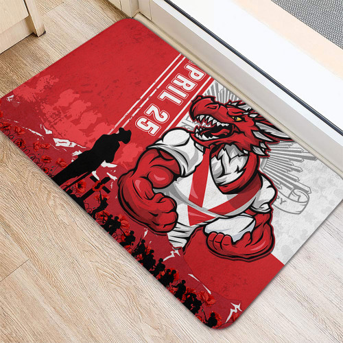 St. George Illawarra Dragons Doormat Anzac Day Lest We Forget Strong Fighting Spirit St. George Illawarra Dragons Doormat Anzac Day Lest We Forget Strong Fighting Spirit