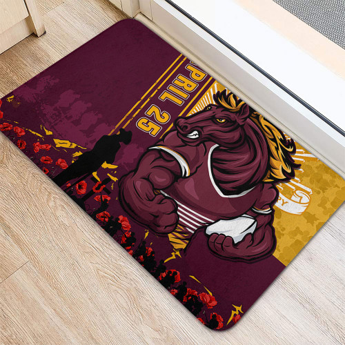 Brisbane Broncos Doormat Anzac Day Lest We Forget Strong Fighting Spirit Brisbane Broncos Doormat Anzac Day Lest We Forget Strong Fighting Spirit
