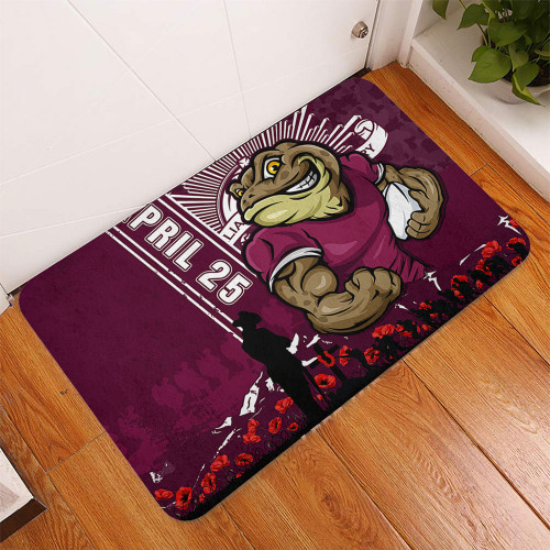 Queensland Maroons Doormat Anzac Day Lest We Forget Strong Fighting Spirit Queensland Maroons Doormat Anzac Day Lest We Forget Strong Fighting Spirit