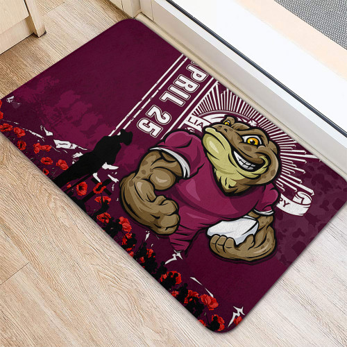 Queensland Maroons Doormat Anzac Day Lest We Forget Strong Fighting Spirit Queensland Maroons Doormat Anzac Day Lest We Forget Strong Fighting Spirit