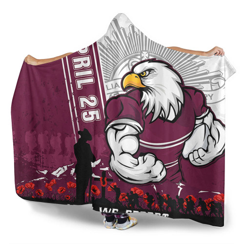 Manly Warringah Sea Eagles Hooded Blanket Anzac Day Lest We Forget Strong Fighting Spirit Manly Warringah Sea Eagles Hooded Blanket Anzac Day Lest We Forget Strong Fighting Spirit