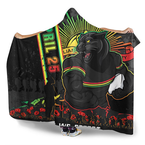 Penrith Panthers Hooded Blanket Anzac Day Lest We Forget Strong Fighting Spirit Penrith Panthers Hooded Blanket Anzac Day Lest We Forget Strong Fighting Spirit