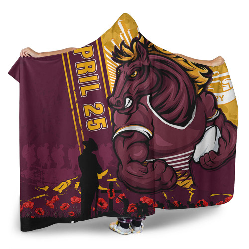 Brisbane Broncos Hooded Blanket Anzac Day Lest We Forget Strong Fighting Spirit Brisbane Broncos Hooded Blanket Anzac Day Lest We Forget Strong Fighting Spirit