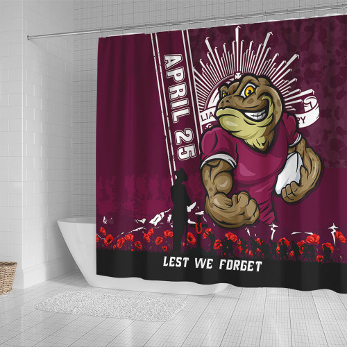 Queensland Maroons Shower Curtain Anzac Day Lest We Forget Strong Fighting Spirit Queensland Maroons Shower Curtain Anzac Day Lest We Forget Strong Fighting Spirit