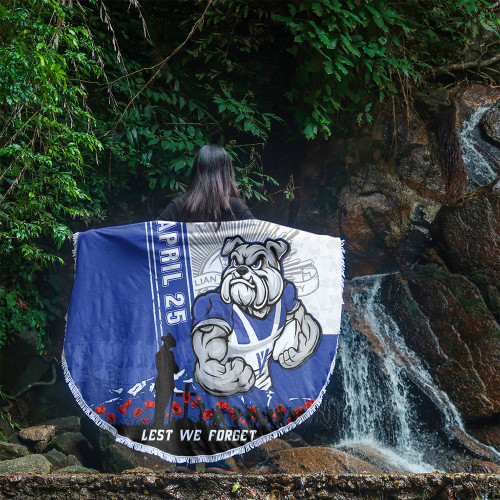 Canterbury-Bankstown Bulldogs Beach Blanket Anzac Day Lest We Forget Strong Fighting Spirit Canterbury-Bankstown Bulldogs Beach Blanket Anzac Day Lest We Forget Strong Fighting Spirit