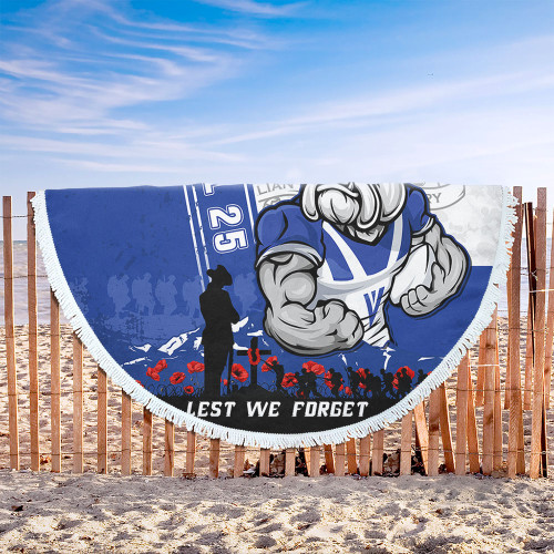 Canterbury-Bankstown Bulldogs Beach Blanket Anzac Day Lest We Forget Strong Fighting Spirit Canterbury-Bankstown Bulldogs Beach Blanket Anzac Day Lest We Forget Strong Fighting Spirit