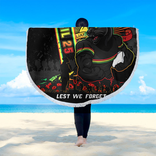 Penrith Panthers Beach Blanket Anzac Day Lest We Forget Strong Fighting Spirit Penrith Panthers Beach Blanket Anzac Day Lest We Forget Strong Fighting Spirit