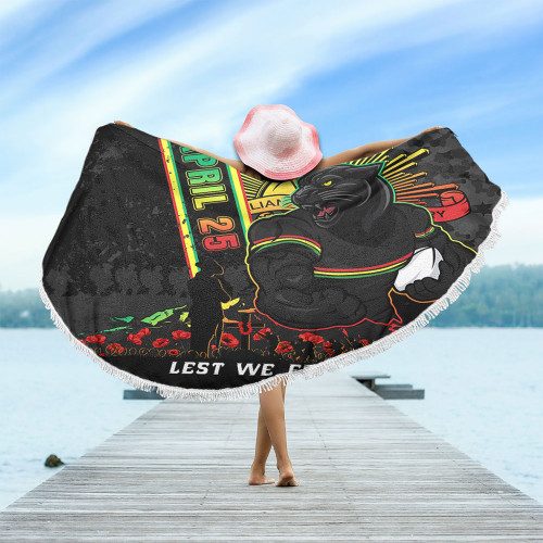 Penrith Panthers Beach Blanket Anzac Day Lest We Forget Strong Fighting Spirit Penrith Panthers Beach Blanket Anzac Day Lest We Forget Strong Fighting Spirit