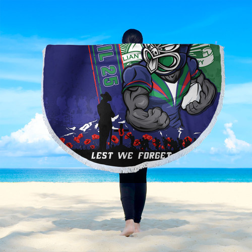 New Zealand Warriors Beach Blanket Anzac Day Lest We Forget Strong Fighting Spirit