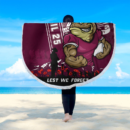 Queensland Maroons Beach Blanket Anzac Day Lest We Forget Strong Fighting Spirit Queensland Maroons Beach Blanket Anzac Day Lest We Forget Strong Fighting Spirit