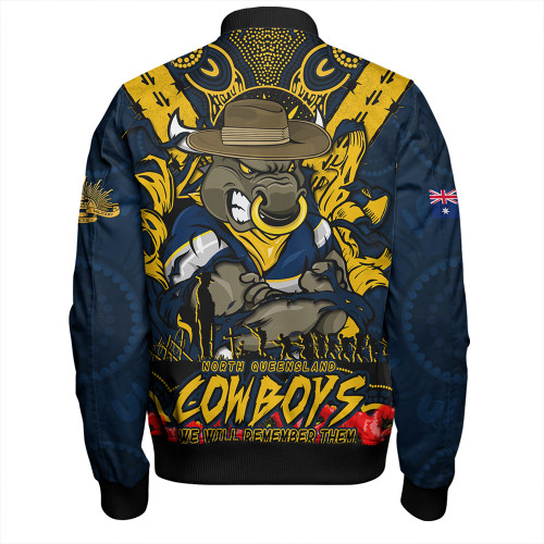 North Queensland Cowboys Bomber Jacket Ripped Legacy Of The Game The ANZAC Spirit Lives On North Queensland Cowboys Bomber Jacket Ripped Legacy Of The Game The ANZAC Spirit Lives On