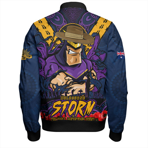 Melbourne Storm Bomber Jacket Ripped Legacy Of The Game The ANZAC Spirit Lives On