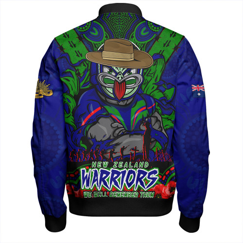 New Zealand Warriors Bomber Jacket Ripped Legacy Of The Game The ANZAC Spirit Lives On