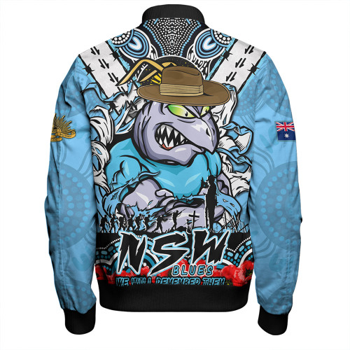 New South Wales Blues Bomber Jacket Ripped Legacy Of The Game The ANZAC Spirit Lives On New South Wales Blues Bomber Jacket Ripped Legacy Of The Game The ANZAC Spirit Lives On