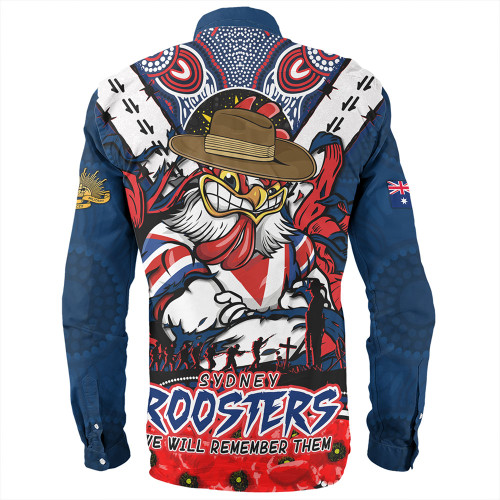 Sydney Roosters Long Sleeve Shirt Ripped Legacy Of The Game The ANZAC Spirit Lives On
