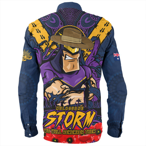 Melbourne Storm Long Sleeve Shirt Ripped Legacy Of The Game The ANZAC Spirit Lives On Melbourne Storm Long Sleeve Shirt Ripped Legacy Of The Game The ANZAC Spirit Lives On