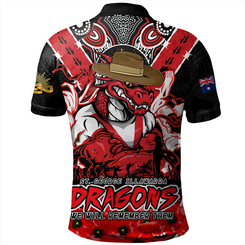 St. George Illawarra Dragons Polo Shirt Ripped Legacy Of The Game The ANZAC Spirit Lives On St. George Illawarra Dragons Polo Shirt Ripped Legacy Of The Game The ANZAC Spirit Lives On